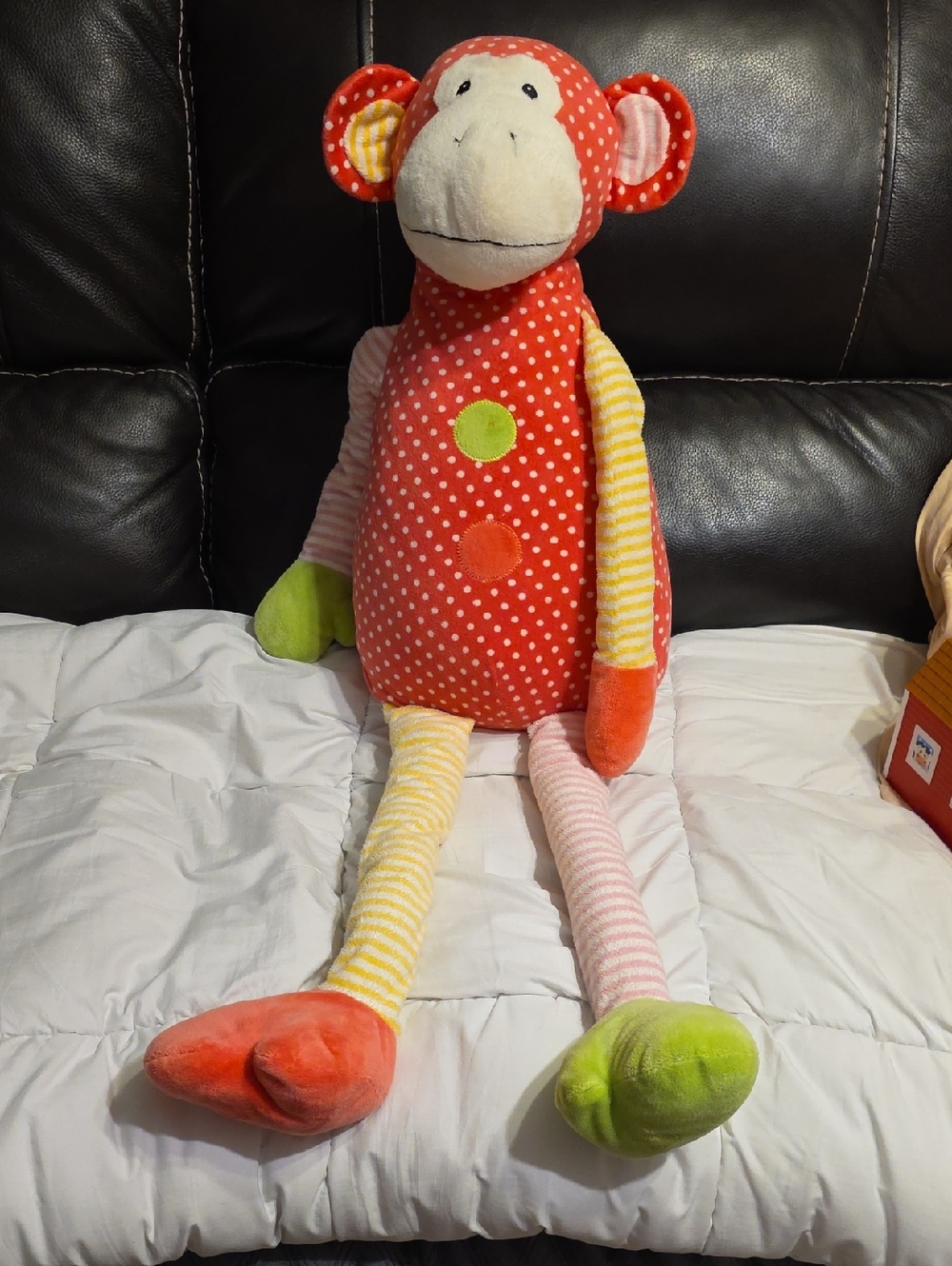 XL Plush Monkey Embroidered Eyes